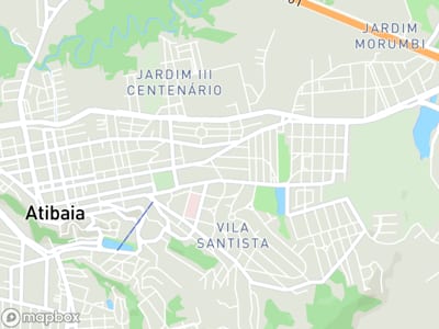 Mapa da área de atendimento de JK Office em Atibaia