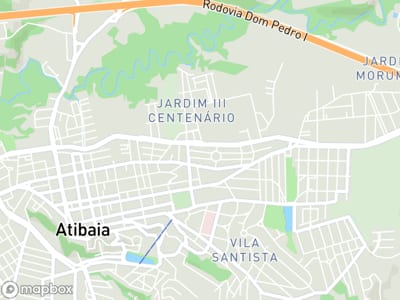 Mapa da área de atendimento de Fernanda Fantini Fisioterapia e Reabilitacao em Atibaia