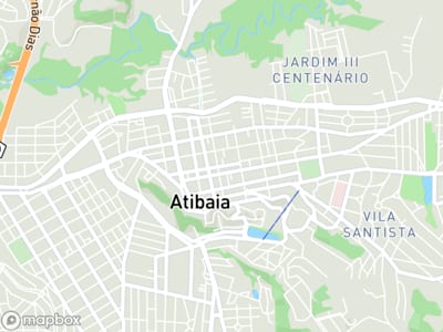 Mapa da área de atendimento de Corpo Santo Bronze em Atibaia