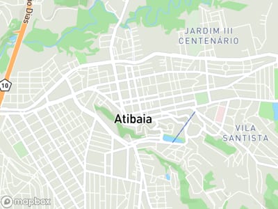 Mapa da área de atendimento de Clinica Cora Odontologia em Atibaia