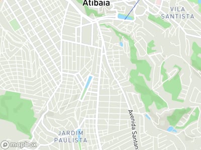 Mapa da área de atendimento de Escola de Kabbalah Brasil em Atibaia