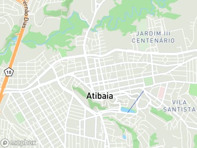 Mapa da área de atendimento de Oralmax Implantes em Atibaia