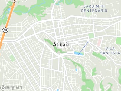 Mapa da área de atendimento de Auana Leme Odontologia e Estetica em Atibaia