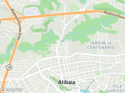 Mapa da área de atendimento de Gio Laser em Atibaia