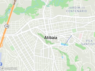 Mapa da área de atendimento de Infinity Estetica & Bem - Estar em Atibaia