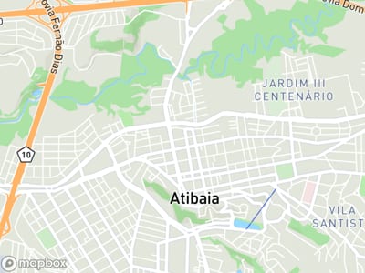 Mapa da área de atendimento de Dentista Atibaia em Atibaia