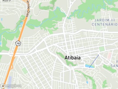 Mapa da área de atendimento de Instituto Semente em Atibaia