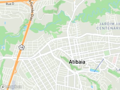 Mapa da área de atendimento de Odonto Uai em Atibaia