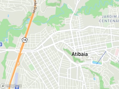 Mapa da área de atendimento de Odonto Aguion em Atibaia