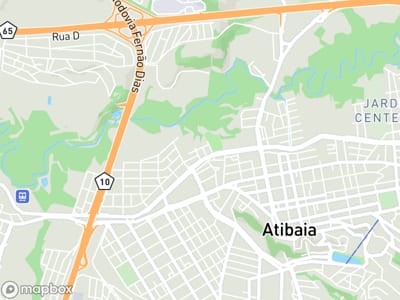 Mapa da área de atendimento de Lucas Barbosa da Cunha em Atibaia
