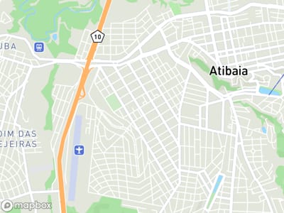 Mapa da área de atendimento de Âncoras INK'ART em Atibaia