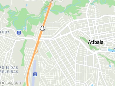 Mapa da área de atendimento de Kathy Barbosa Beauty em Atibaia