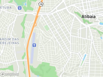 Mapa da área de atendimento de Aps Construcoes em Atibaia