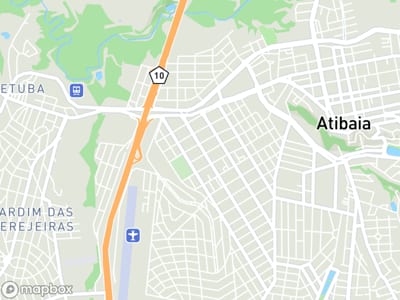 Mapa da área de atendimento de Sorrivem em Atibaia