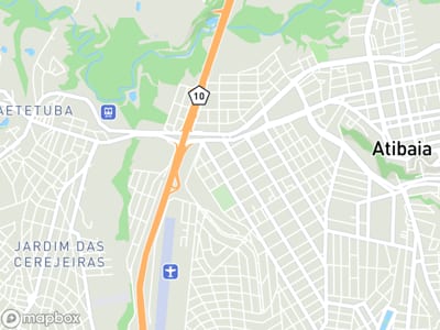Mapa da área de atendimento de JR Construtora em Atibaia