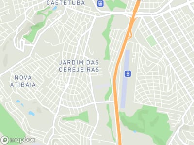 Mapa da área de atendimento de RA Contabil em Atibaia