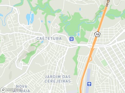 Mapa da área de atendimento de RP Fisio em Atibaia