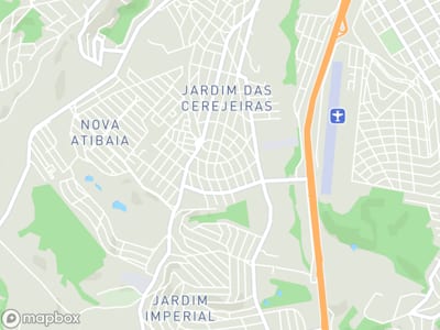 Mapa da área de atendimento de Transvales Transportadora em Atibaia
