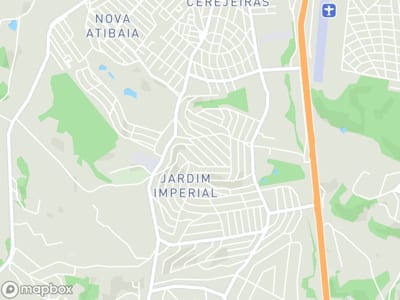 Mapa da área de atendimento de RS Empreiteira & Engenharia em Atibaia