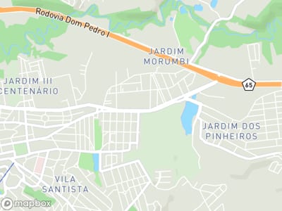 Mapa da área de atendimento de Pilates Personalizado Professora Fatima Frade em Atibaia
