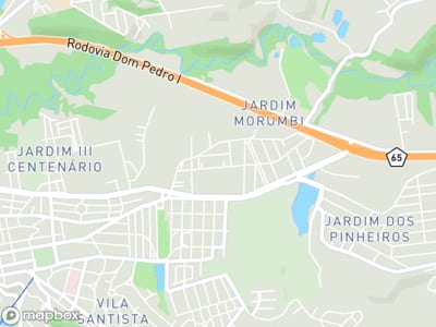 Mapa da área de atendimento de Maynara Camilo Psicologia em Atibaia